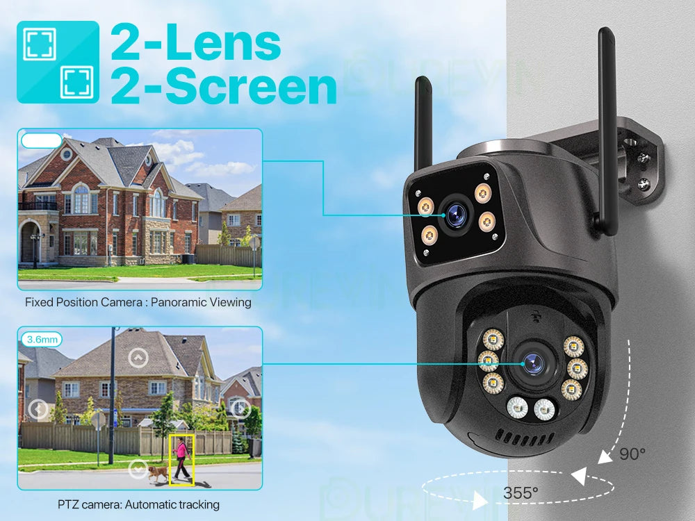 4K 8MP Outdoor WiFi PTZ Security Camera