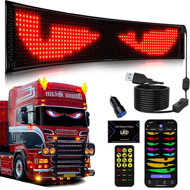 Dynamic Devil Eyes Programmable LED Car Display