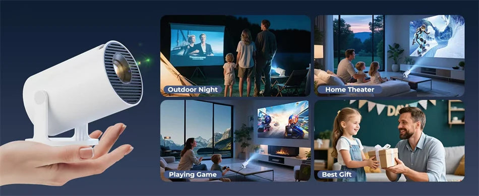 HY300 Smart Portable Mini Projector with Android 11