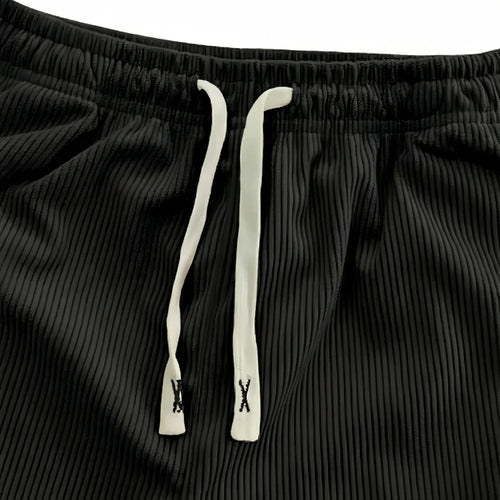 2026New Mens Corduroy Casual Pants Fashion Loose Fit Baggy Pants Straight Sweatpants Elastic Waist Drawstring Outdoor Streetwear