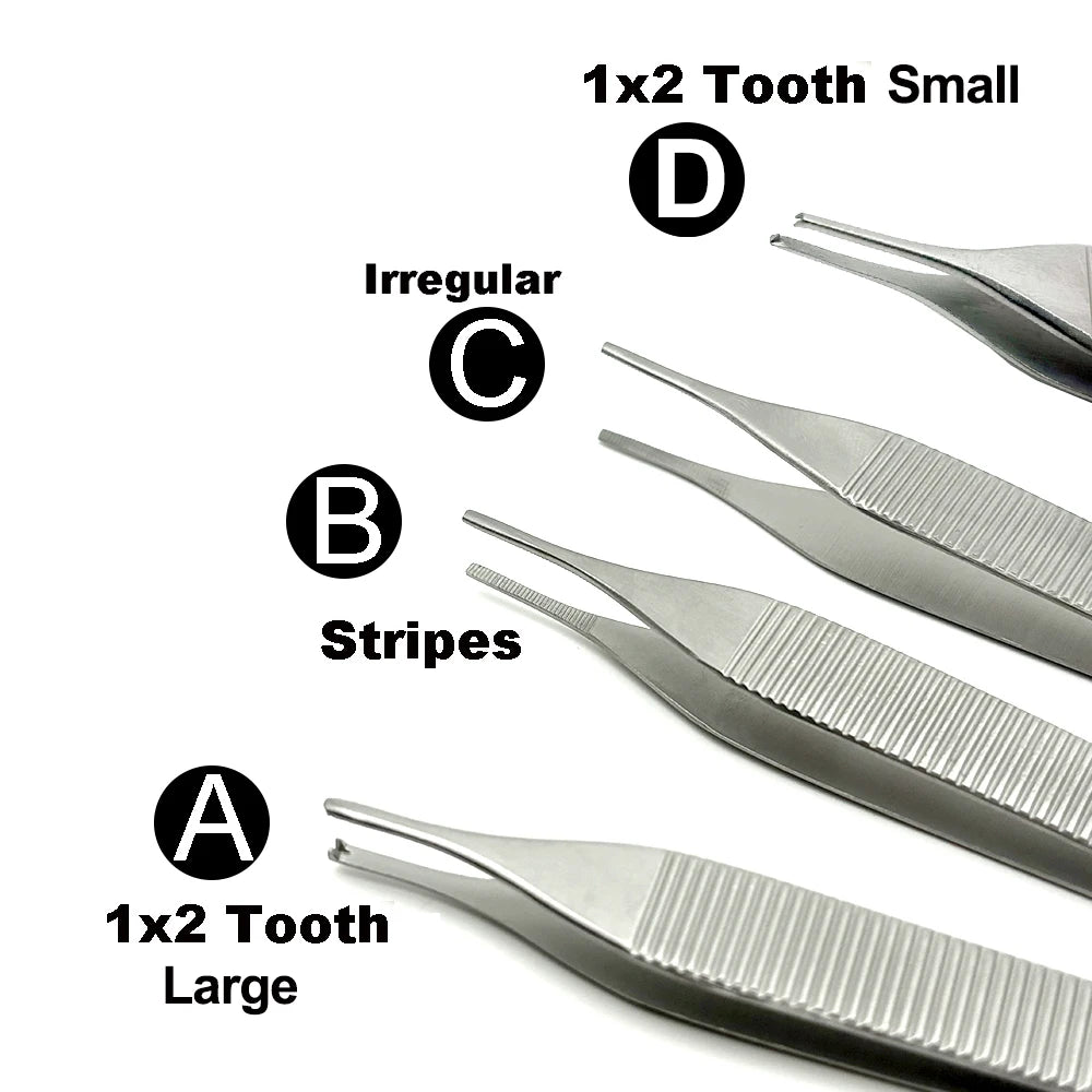 12.5cm Stainless Steel Dental Dressing Forceps Tissue Tweezer Extraction Hemostat Tool for Dentist Professional Dental tools