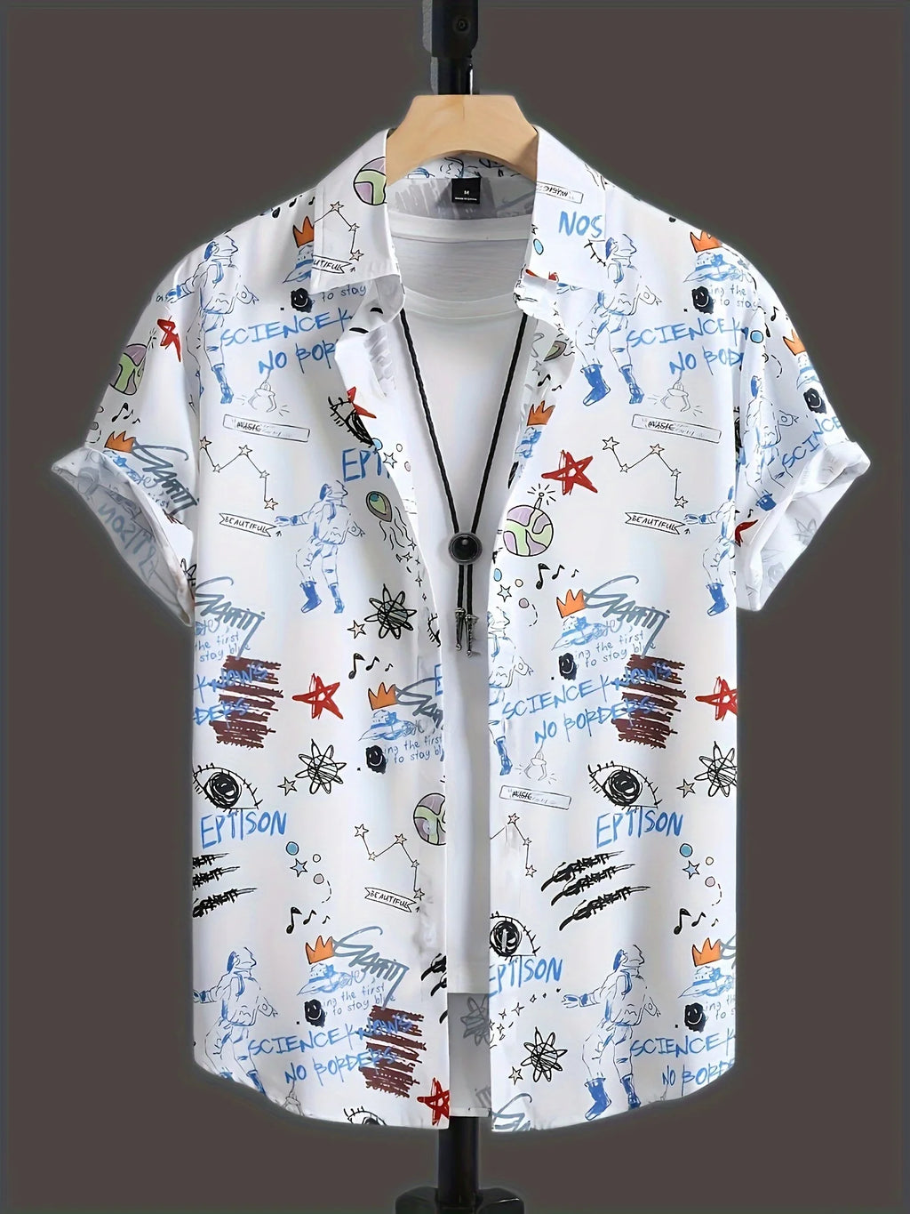 2026 Summer New Style Men's Shirt - Street Casual Fashion Comfortable Soft Breathable Lightweight 3D Graffiti Pattern Print