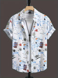 2026 Summer New Style Men's Shirt - Street Casual Fashion Comfortable Soft Breathable Lightweight 3D Graffiti Pattern Print