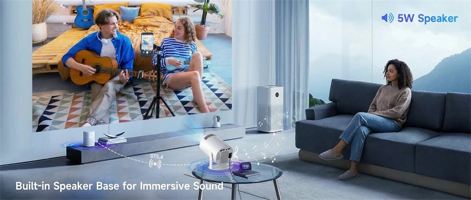 HY300 Smart Portable Mini Projector with Android 11