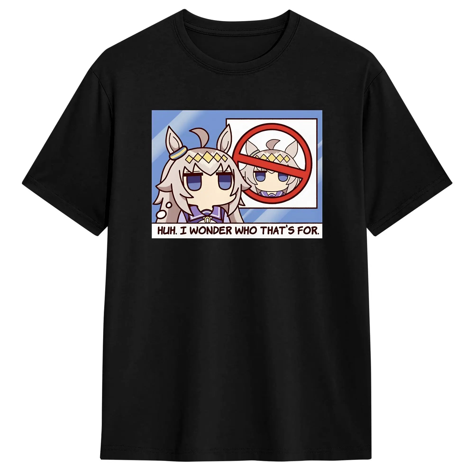 Streetwear T-Shirt Summer Oguri Cap Hip Hop T Shirts Uma Musume Cotton Tshirt for Men Y2K Casual Short Sleeve Top Tees