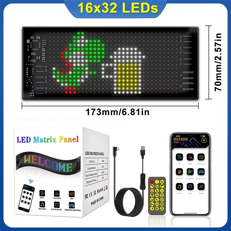 Dynamic Devil Eyes Programmable LED Car Display