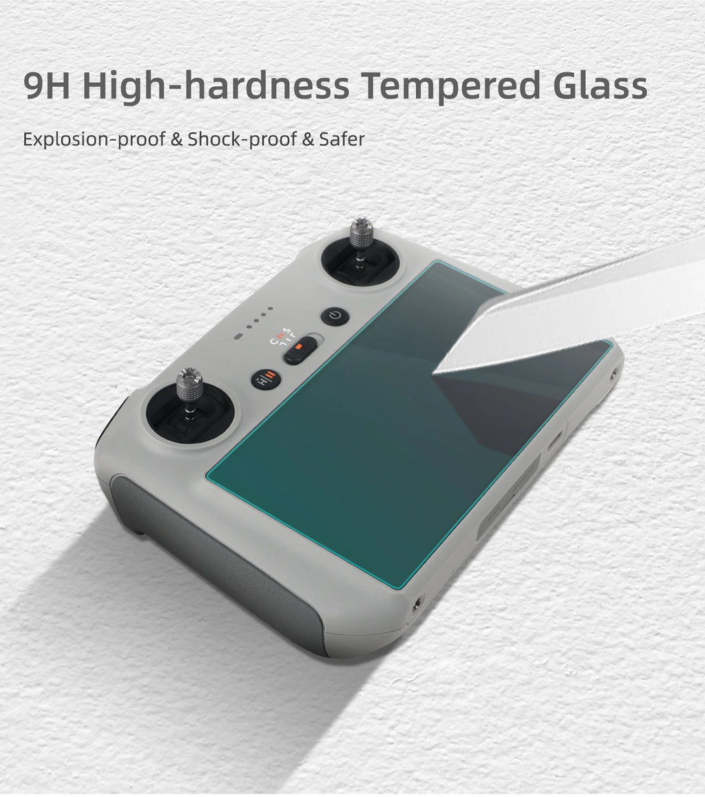 KingStyle DJI Mini 3 / 4 / 5 Pro RC Screen Protector — 9H HD Tempered Glass