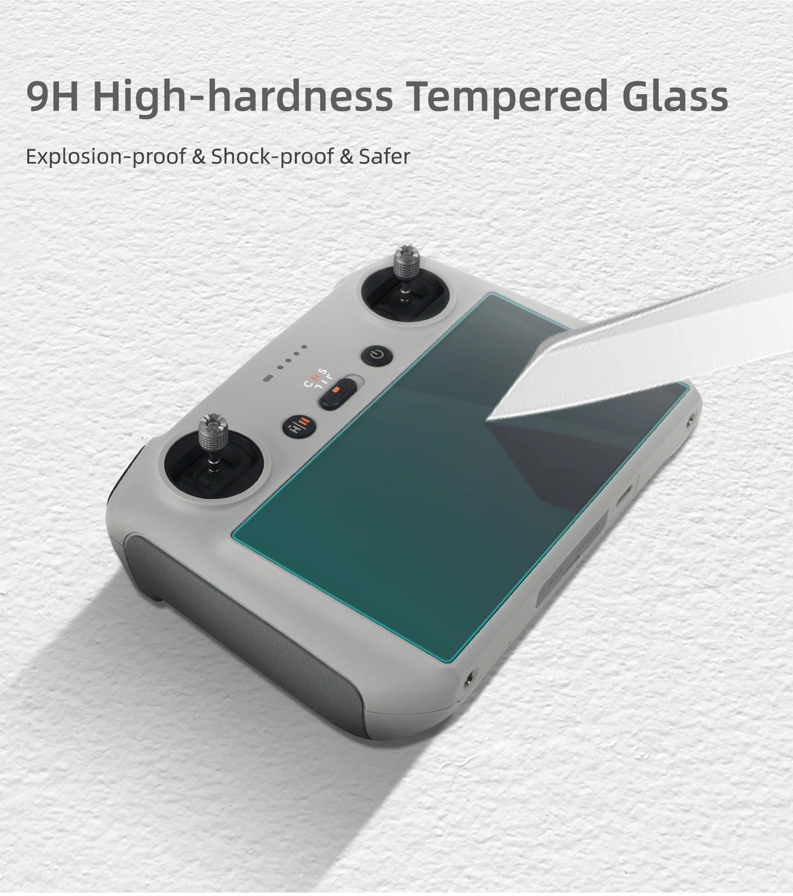 KingStyle DJI Mini 3 / 4 / 5 Pro RC Screen Protector — 9H HD Tempered Glass