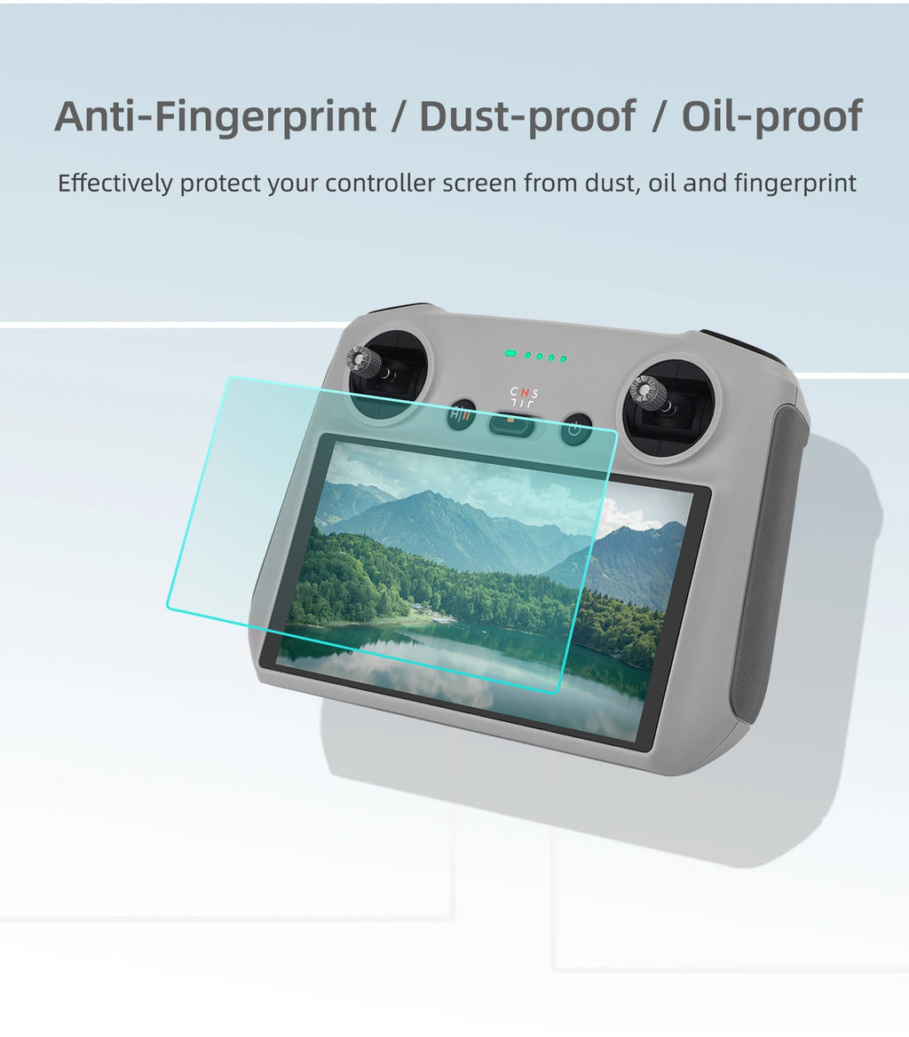 KingStyle DJI Mini 3 / 4 / 5 Pro RC Screen Protector — 9H HD Tempered Glass