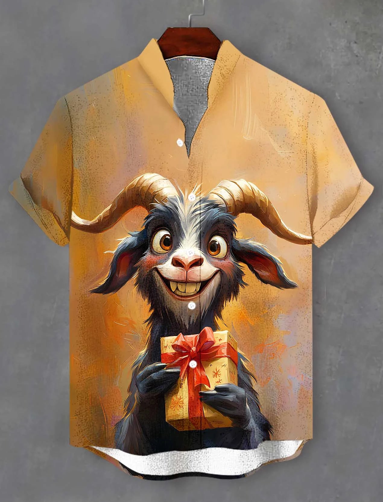 Summer Men's Funny Animals Shirts Fashion Short Sleeve Button Down Lapel Shirts Oversized Tops Casual Hawaiian Shirt for Man