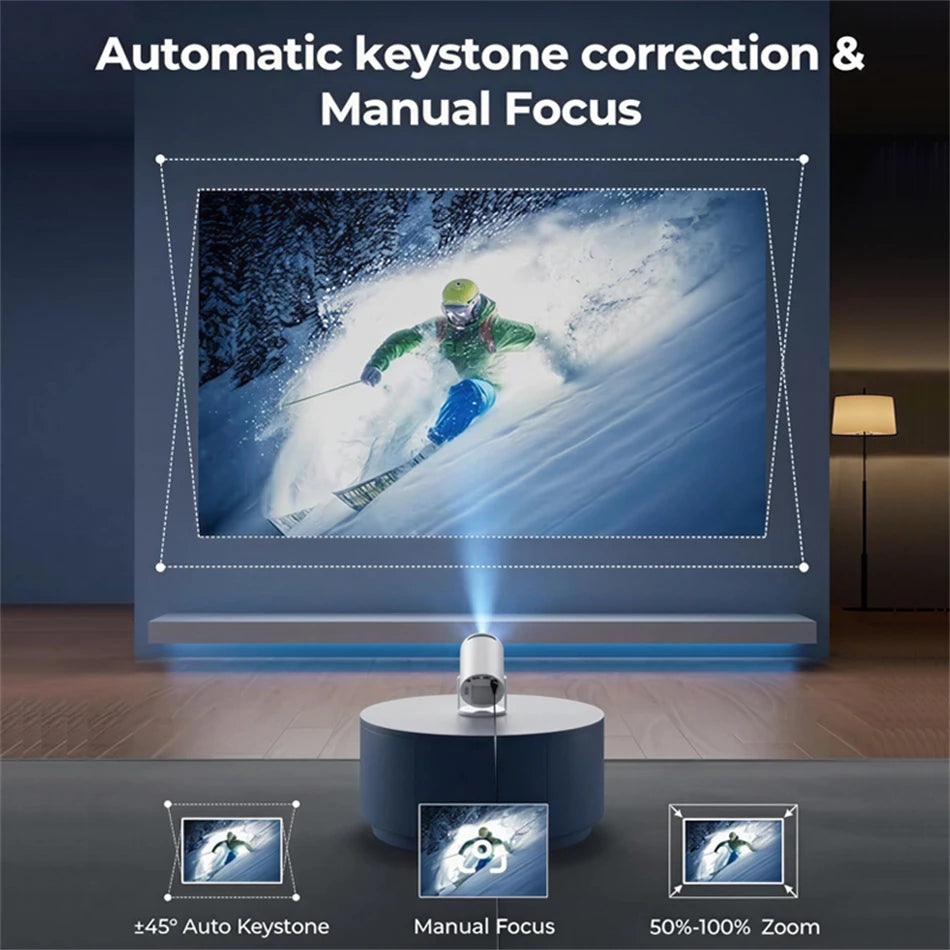 HY300 Smart Portable Mini Projector with Android 11