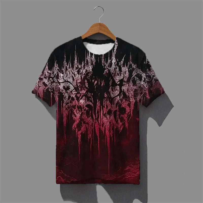 Fashion Hip Hop Street Style T Shirts For Men Summer Trendy Short Sleeve 3D Printed T-shirts Cool Oversized Streetwear Tees Tops