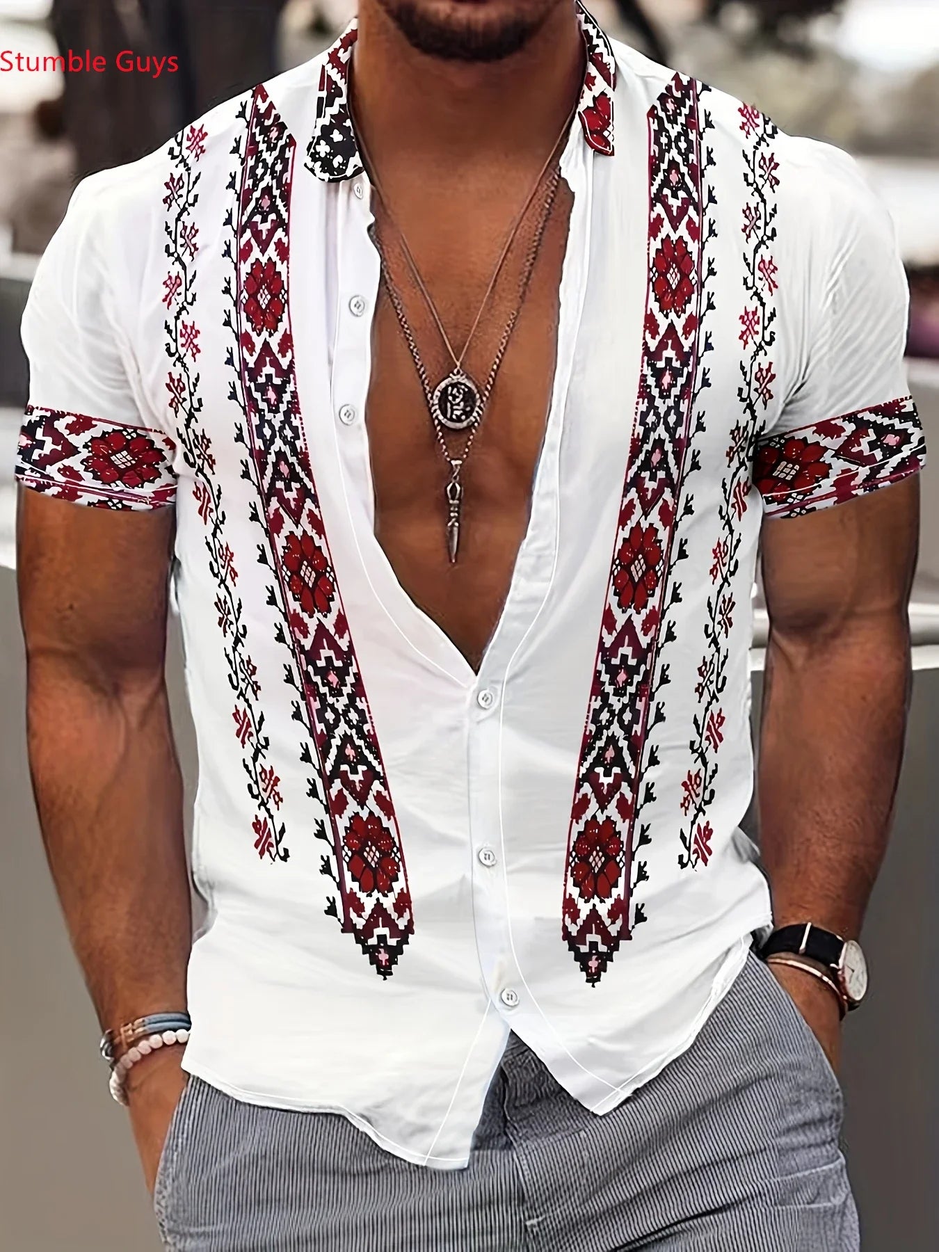 Summer Casual Tropical Shirt Men HawaiianMan Women Short Sleeve Fashion Print Breathable Beach Party Tops