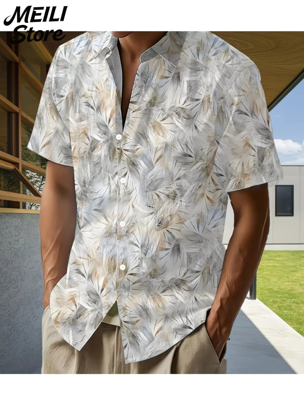 Holiday Hawaiian Men's Shirt Summer Fashion Casual Man Short Sleeve Shirt Cool Tropical Print Beach Wear Breathable Party Tops