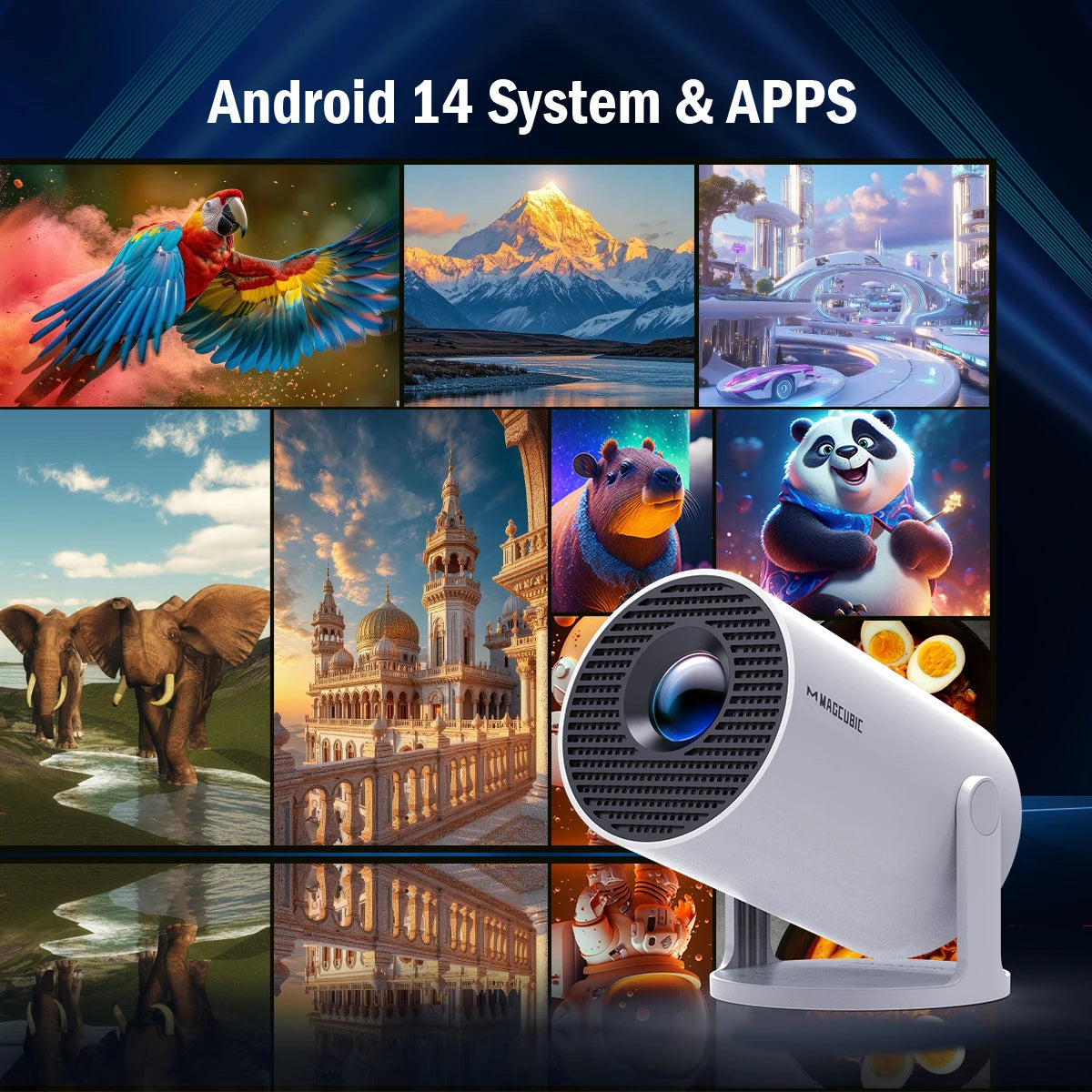 MAGCUBIC HY300 Pro Smart Mini Projector