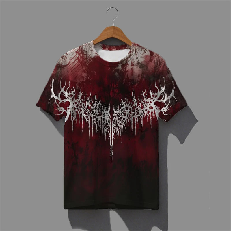 Fashion Hip Hop Street Style T Shirts For Men Summer Trendy Short Sleeve 3D Printed T-shirts Cool Oversized Streetwear Tees Tops