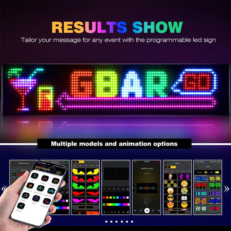 Dynamic Devil Eyes Programmable LED Car Display