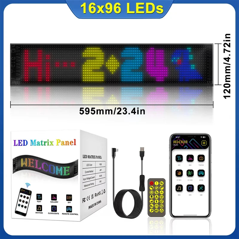Dynamic Devil Eyes Programmable LED Car Display