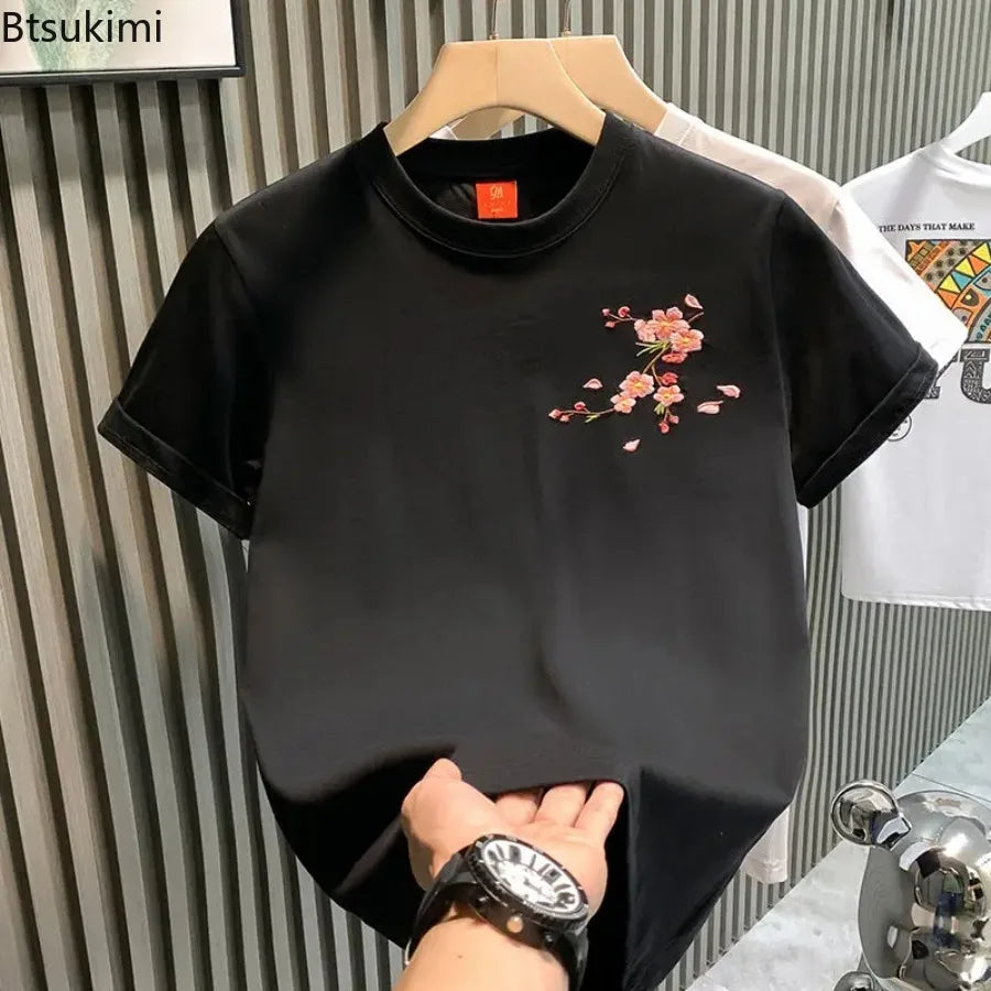 KingStyle Embroidered Flower Tee