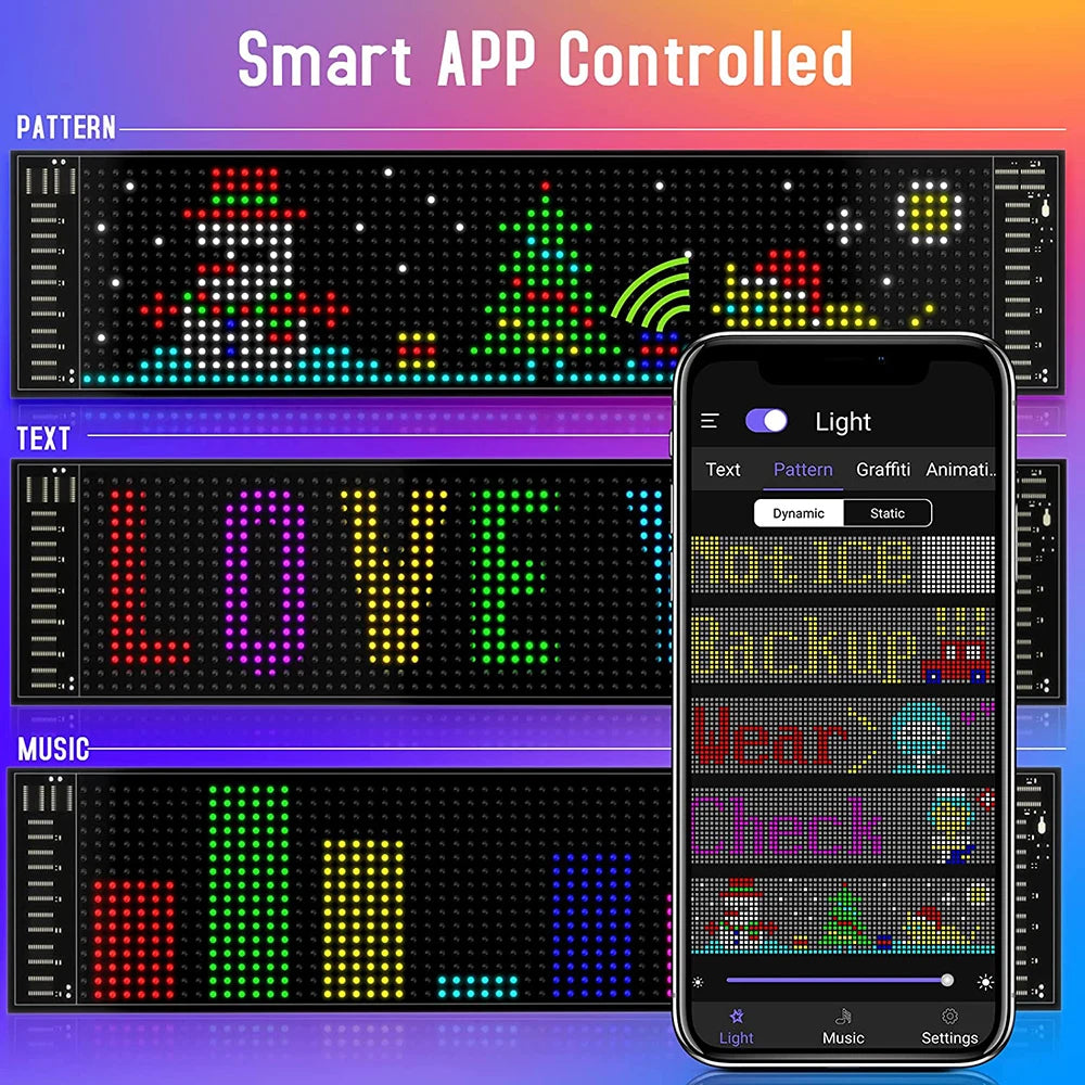 Bluetooth Programmable LED Matrix Pixel Display Panel